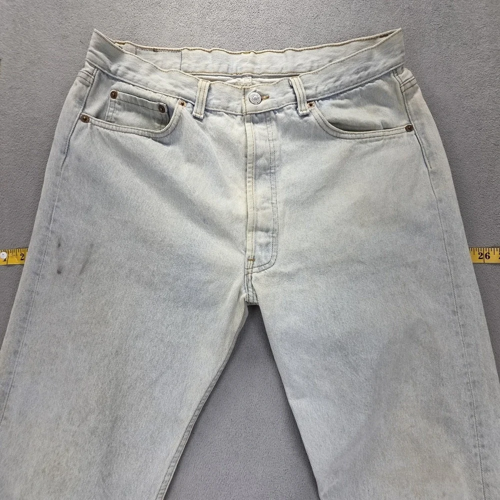 Vintage Levis 501 Jeans Mens Blue Straight Made‎ In USA Button Fly Fits 32x29